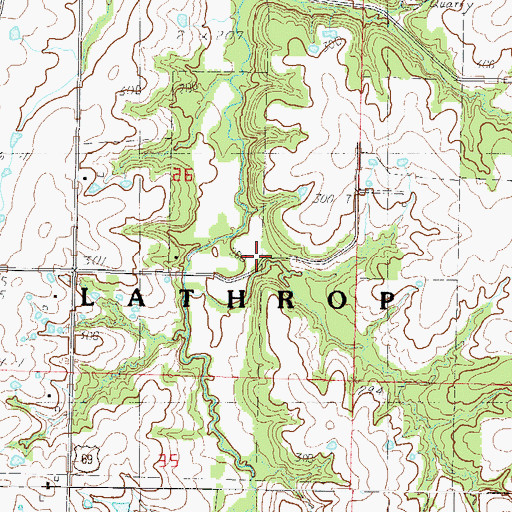 Topographic Map of Deer Creek School (historical), MO