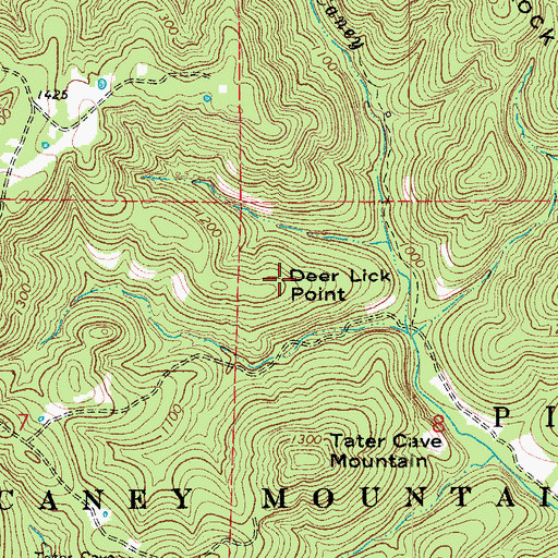 Topographic Map of Deer Lick Point, MO