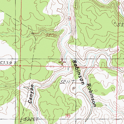 Topographic Map of Little Robinson Canyon, AZ