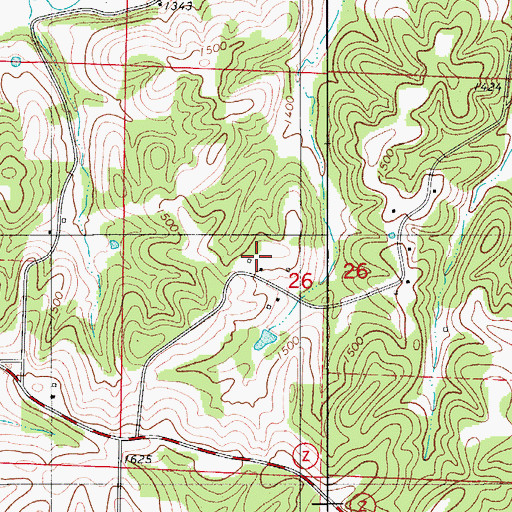 Topographic Map of Dillon School, MO