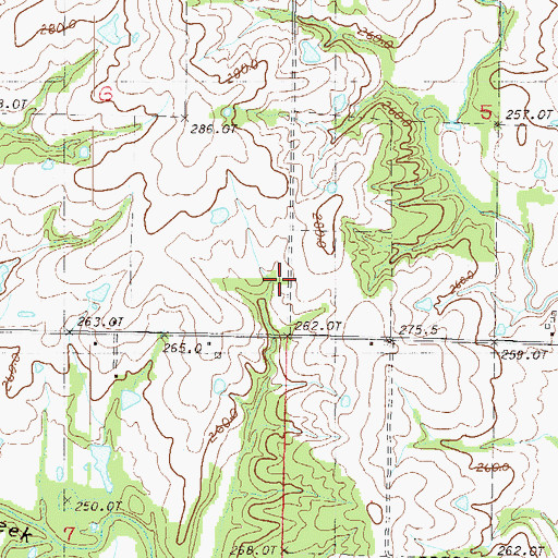 Topographic Map of Dillon School (historical), MO