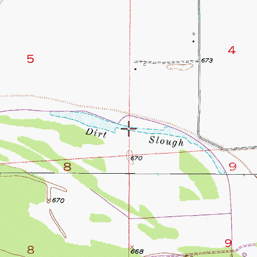 Topographic Map of Dirt Slough, MO