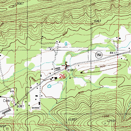 Topographic Map of Friendship Church, AR