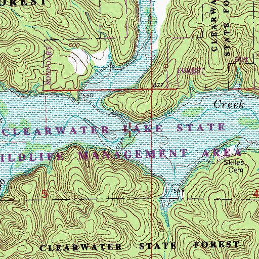 Topographic Map of Doe Run Creek, MO