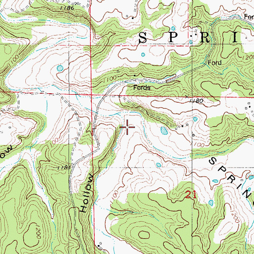 Topographic Map of Dogwood Hollow, MO