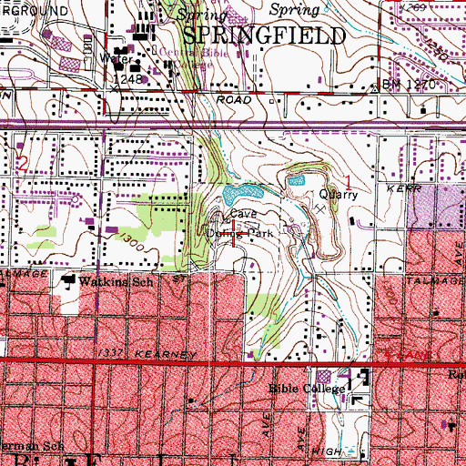 Topographic Map of Doling Park, MO
