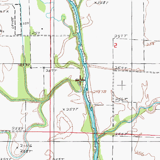 Topographic Map of Donaby Creek, MO