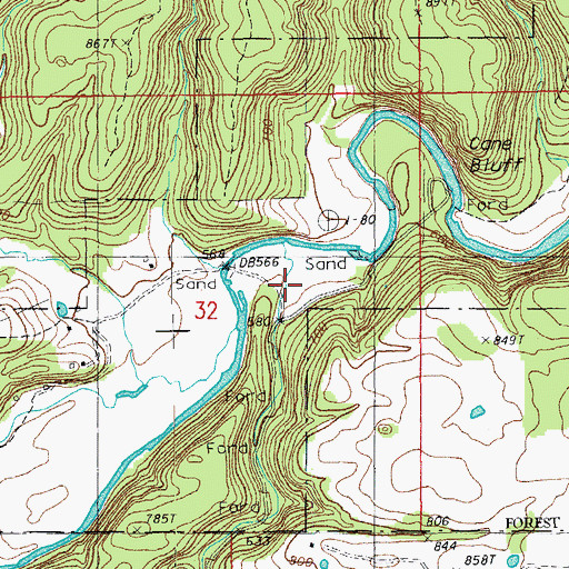 Topographic Map of Doniphan Hollow, MO