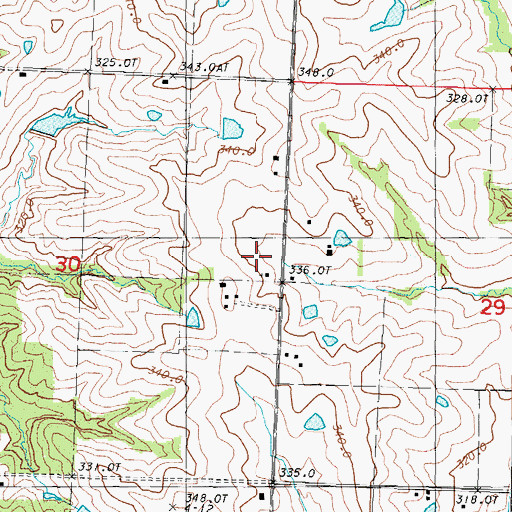 Topographic Map of Douglas School, MO