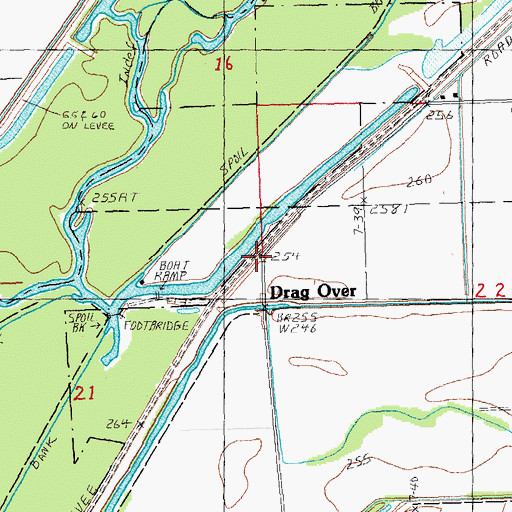 Topographic Map of Drag Over, MO