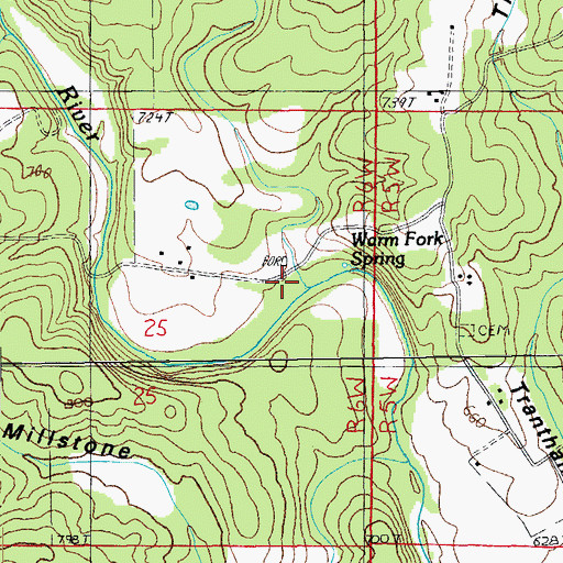 Topographic Map of Dry Hollow, MO