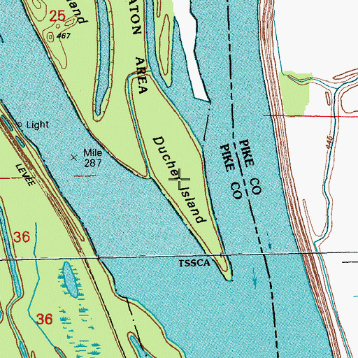 Topographic Map of Ducher Island, IL