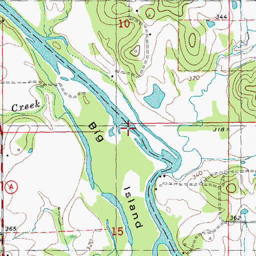 Topographic Map of Dudley Creek, MO