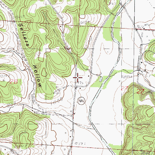 Topographic Map of Eagle School (historical), MO