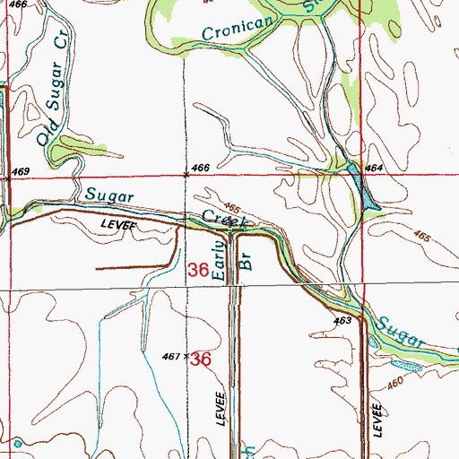 Topographic Map of Early Branch, MO
