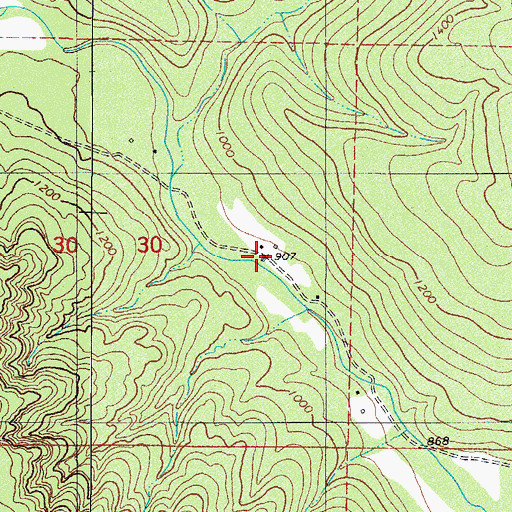 Topographic Map of Garber, AR
