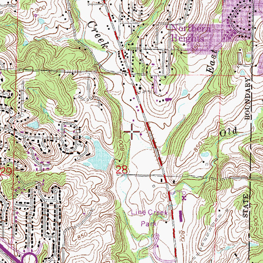 Topographic Map of East Fork, MO
