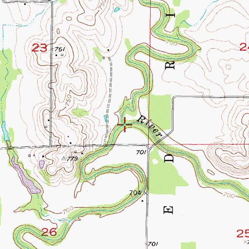 Topographic Map of East Fork Crooked River, MO