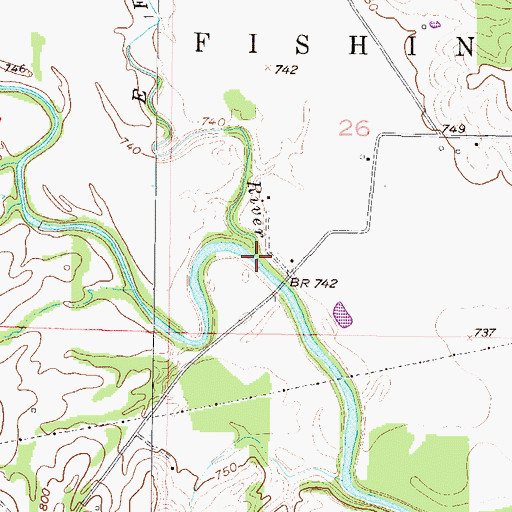 Topographic Map of East Fork Fishing River, MO