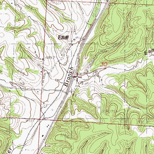 Topographic Map of East Hollow, MO