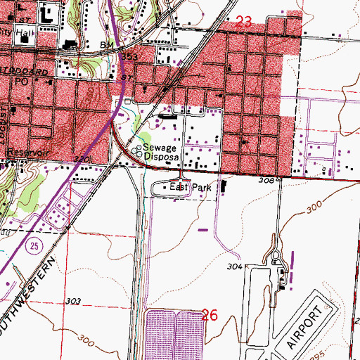 Topographic Map of East Park, MO