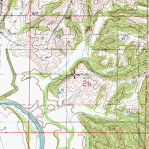 Topographic Map of East White School (historical), MO