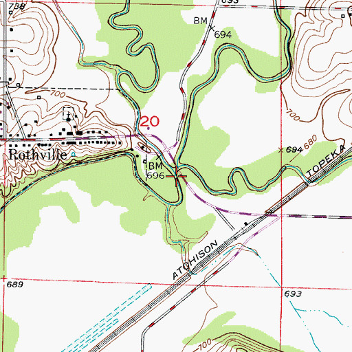 Topographic Map of East Yellow Creek, MO