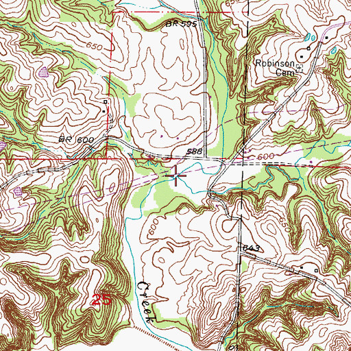 Topographic Map of Eaton Branch, MO