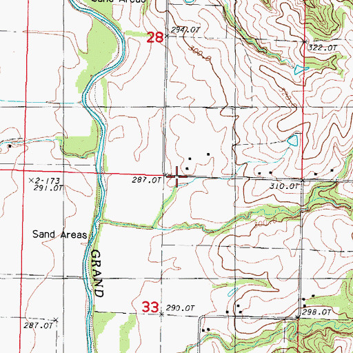 Topographic Map of Echo Dell School (historical), MO