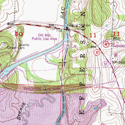 Topographic Map of Edge Branch, MO