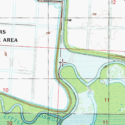 Topographic Map of Eggelson Slough, MO