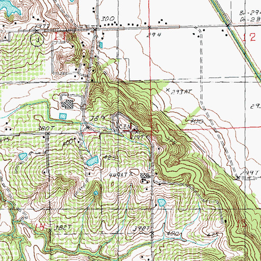 Topographic Map of Elder Cemetery, MO