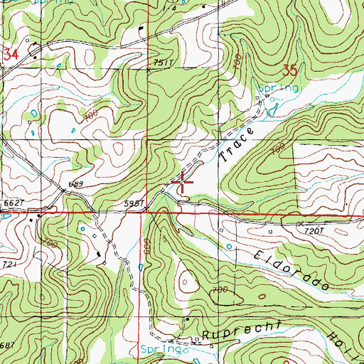 Topographic Map of Eldorado Hollow, MO