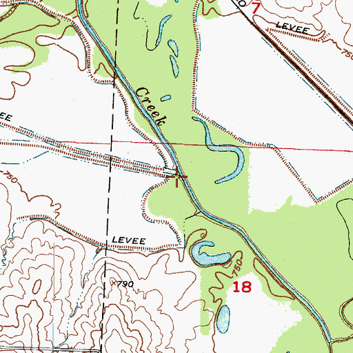 Topographic Map of Eliza ann Branch, MO