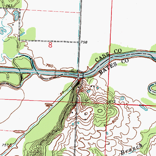 Topographic Map of Elk Fork, MO