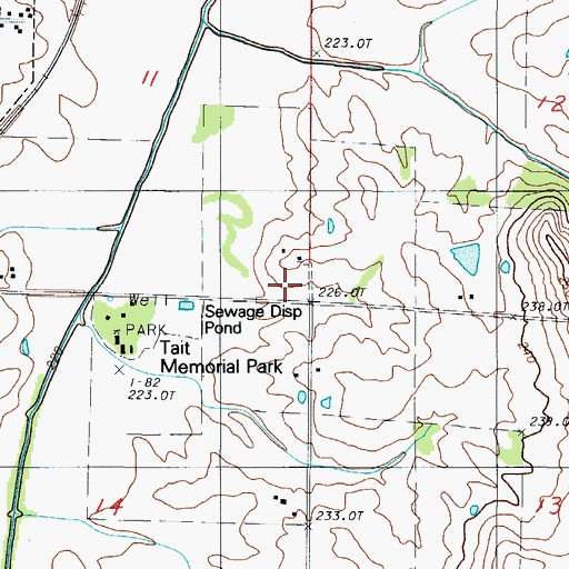 Topographic Map of Elk Grove School (historical), MO
