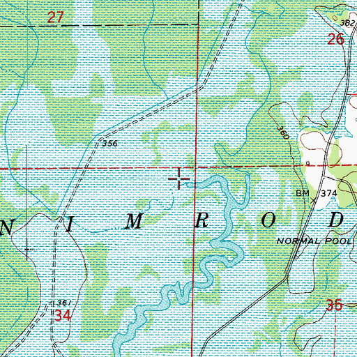Topographic Map of Gilkey Creek, AR