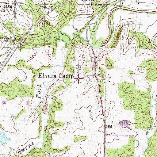 Topographic Map of Elmira Camp, MO