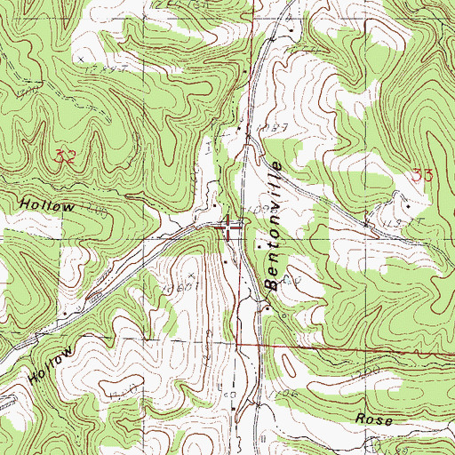 Topographic Map of Enterprise School (historical), MO