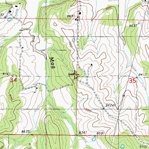 Topographic Map of Enterprise School, MO