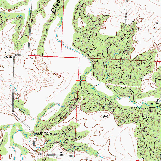 Topographic Map of Epp Branch, MO