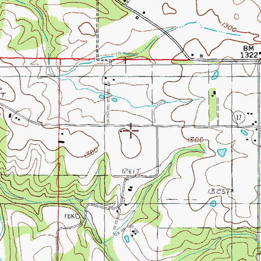 Topographic Map of Eunice School, MO