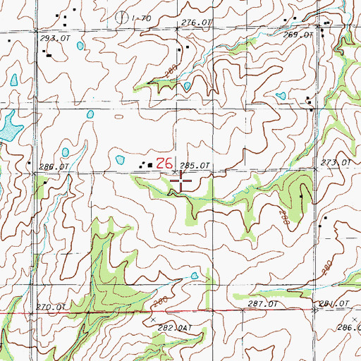 Topographic Map of Eureka School (historical), MO