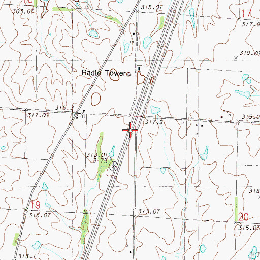 Topographic Map of Eureka School (historical), MO