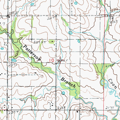 Topographic Map of Eureka School (historical), MO