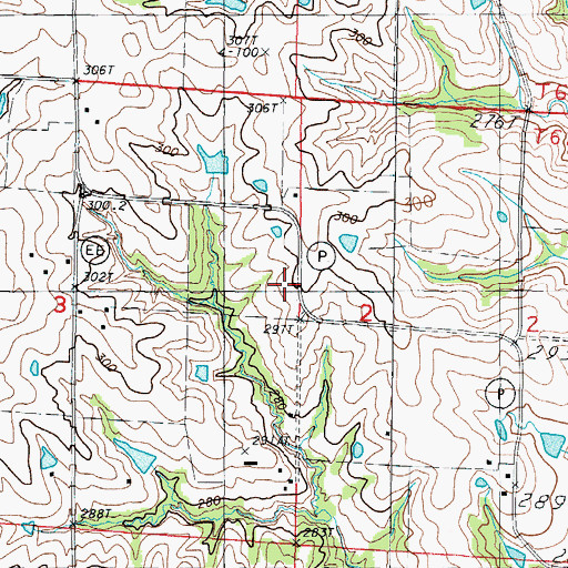 Topographic Map of Eureka School, MO