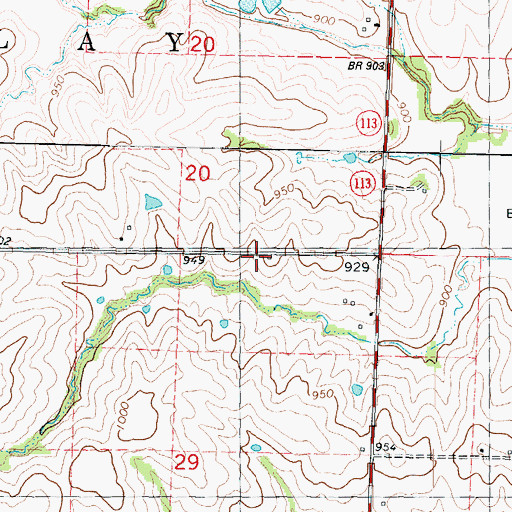 Topographic Map of Eureka School (historical), MO