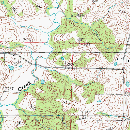 Topographic Map of Eureka School (historical), MO