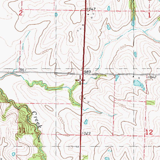 Topographic Map of Evans School, MO