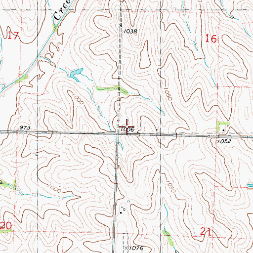 Topographic Map of Evening Star School (historical), MO